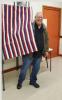 Schroeder resident Steve Schug casting his vote in 2020. Things look different this year. File photo by Rhonda Silence